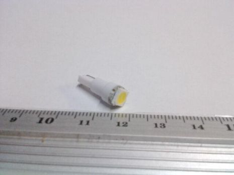 Лампа світлодіод 12V W1,2W T5 1SMD біла