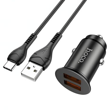 Авто зарядний пристрій Hoco NZ1 36W QC3.0 Type C Чорний Авто зарядний пристрій Hoco NZ1 36W QC3.0 Type C Чорний