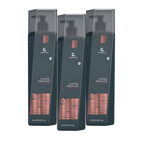 Набір для випрямлення волосся Honma Tokyo Coffee Premium Keratin Intensive 3х1000 мл Набір для випрямлення волосся Honma Tokyo Coffee Premium Keratin Intensive 3х1000 мл