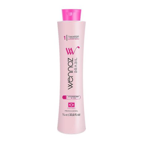 Технический шампунь Wennoz Brasil B.Tox Strawberry Shampoo глубокой очистки, 1000 мл (заводская)