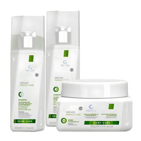 Набор Honma Tokyo Argan Perfect Care для окрашенных, тонких и сухих волос: шампунь, кондиционер, маска, 3х300 мл Набор Honma Tokyo Argan Perfect Care для окрашенных, тонких и сухих волос: шампунь, кондиционер, маска, 3х300 мл