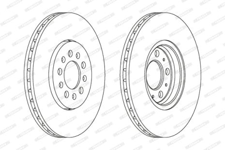 Диск гальмівний VW, SEAT TOLEDO, SKODA FABIA, FERODO (DDF1221)