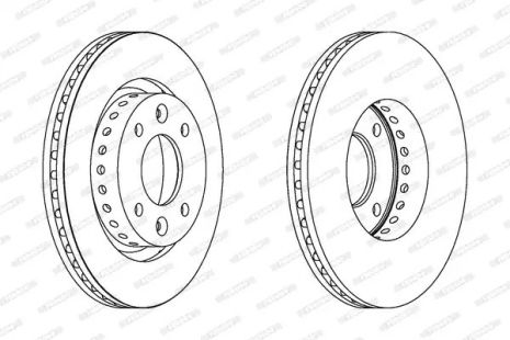 Диск тормозной KIA CARENS, FERODO (DDF1397)