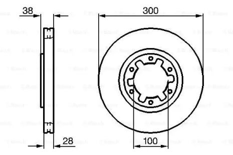 Диск тормозной NISSAN PICK, NISSAN NP300, NISSAN NAVARA, BOSCH (0986479031)