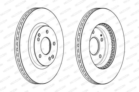 Диск гальмівний SSANGYONG KORANDO, SSANGYONG ACTYON, FERODO (DDF2091C)