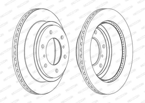 Диск тормозной MITSUBISHI PAJERO, FERODO (DDF1385C)