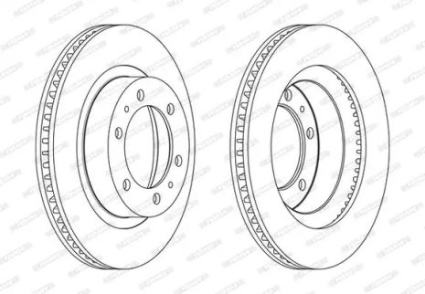 Диск гальмівний TOYOTA HILUX, TOYOTA FORTUNER, FERODO (DDF2606C)