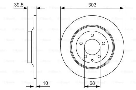 Диск гальмівний MAZDA CX-5, MAZDA CX-30, BOSCH (0986479V04)