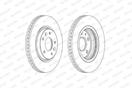 Диск тормозной RENAULT KOLEOS, NISSAN QASHQAI, NISSAN X-TRAIL, FERODO (DDF2466C)