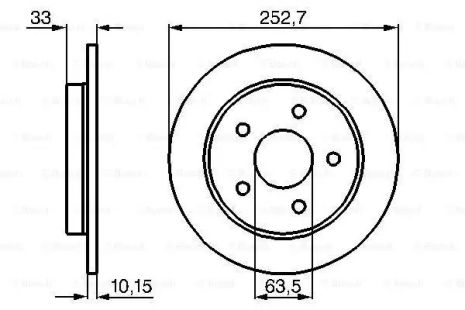 Диск тормозной FORD SCORPIO, BOSCH (0986478196)