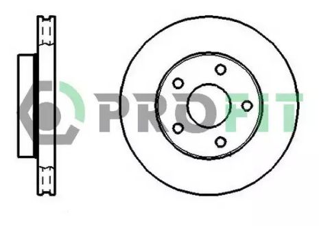 Диск тормозной TVR 350, FORD SCORPIO, PROFIT (50100180)