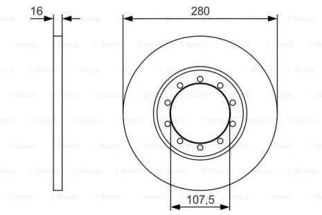 Диск тормозной FORD TRANSIT, BOSCH (0986479R92)