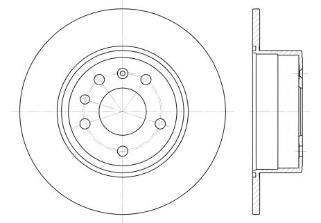 Гальмівний диск для OPEL VECTRA, SAAB 9-5/9-3, REMSA (648700)