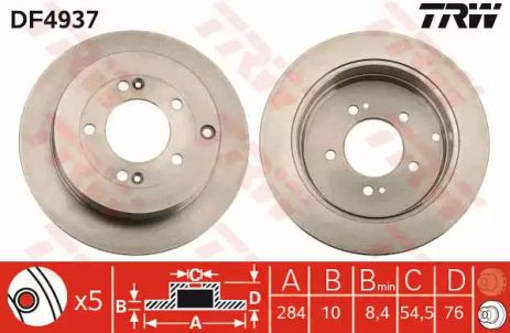 ΠΠΈΡΠΊ Π³Π°Π»ΡΠΌΡΠ²Π½ΠΈΠΉ HYUNDAI GRANDEUR, KIA OPIRUS, TRW (DF4937) ΠΠΈΡΠΊ Π³Π°Π»ΡΠΌΡΠ²Π½ΠΈΠΉ HYUNDAI GRANDEUR, KIA OPIRUS, TRW (DF4937)