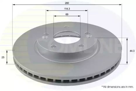 Диск гальмівний KIA CEED, HYUNDAI i30, HYUNDAI KONA, COMLINE (ADC2416V)