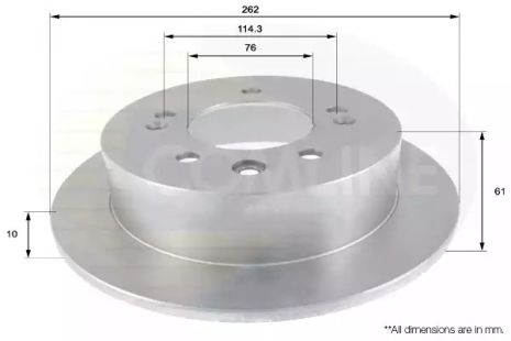 Диск гальмівний KIA OPTIMA, HYUNDAI SONATA, HYUNDAI ELANTRA, COMLINE (ADC2406)