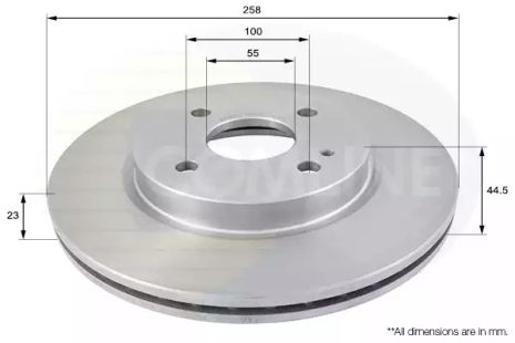 Диск тормозной MAZDA 2, COMLINE (ADC0457V)