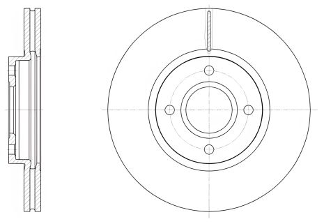 Гальмівний диск FORD TOURNEO, FORD TRANSIT, FORD B-MAX, REMSA (6150210)