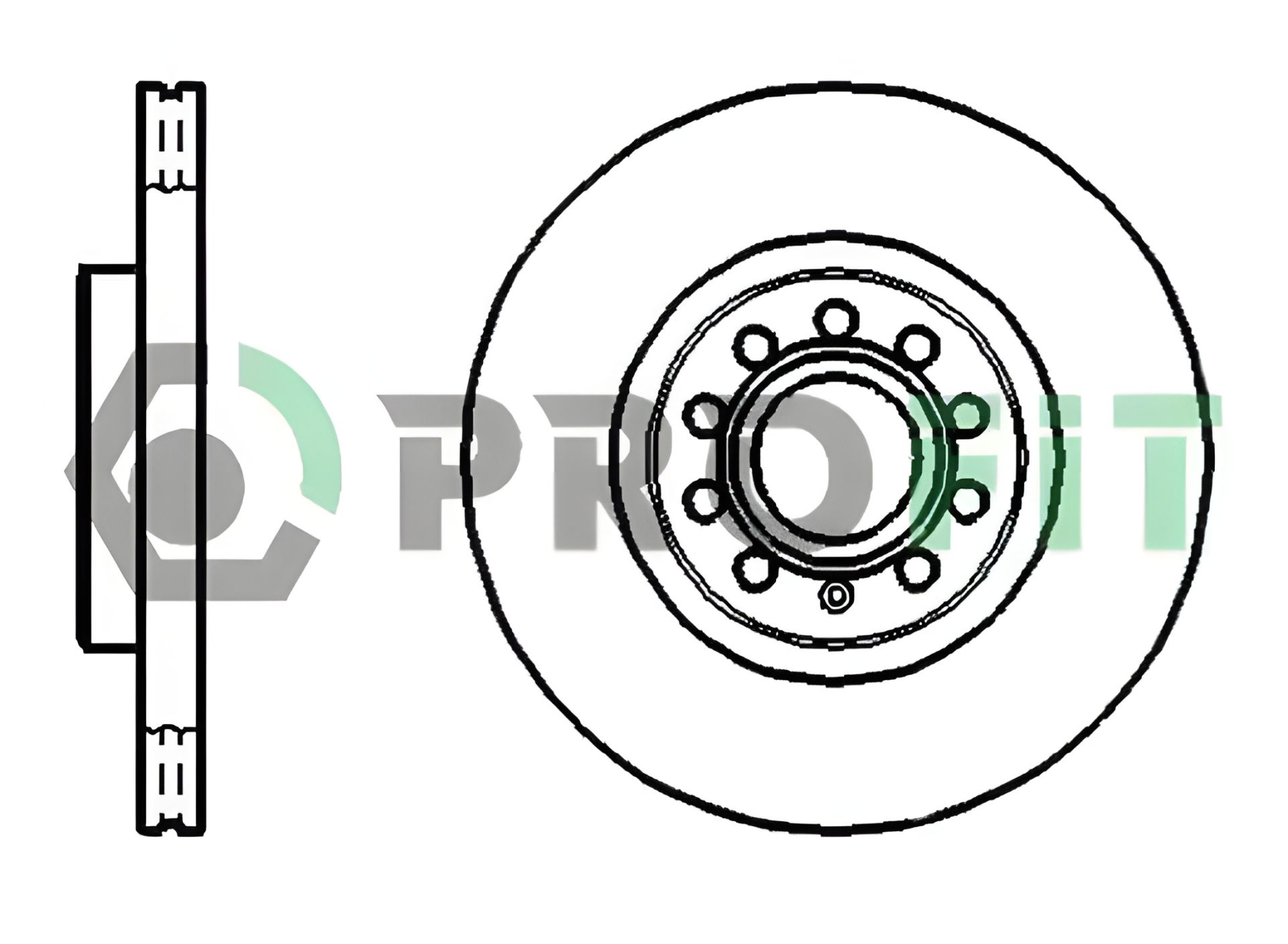 Гальмівний диск SEAT LEON, AUDI Q3, VW GOLF, PROFIT (50101305) Гальмівний диск SEAT LEON, AUDI Q3, VW GOLF, PROFIT (50101305)