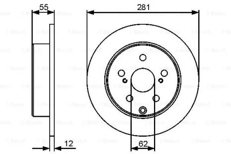 Диск тормозной TOYOTA RAV, BOSCH (0986479419)