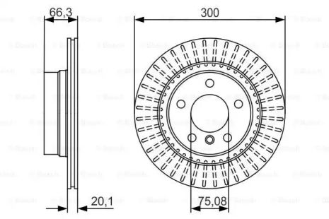 Диск тормозной BMW 2, BMW 1, BMW 4, BOSCH (0986479044)