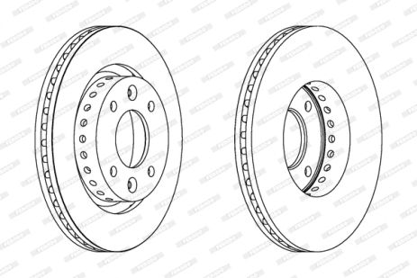 Диск гальмівний KIA CARENS, FERODO (DDF1397)