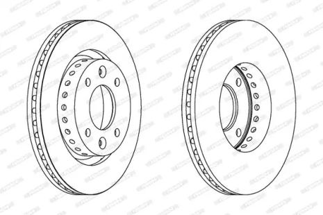 Диск тормозной KIA CARENS, FERODO (DDF1397)