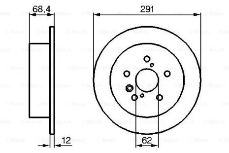 Диск тормозной TOYOTA AVENSIS, TOYOTA PREVIA, BOSCH (0986479200)