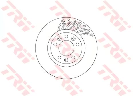 Передній гальмівний диск для OPEL COMBO, PEUGEOT RIFTER, CITROËN BERLINGO, TRW (DF6657) Передній гальмівний диск для OPEL COMBO, PEUGEOT RIFTER, CITROËN BERLINGO, TRW (DF6657)