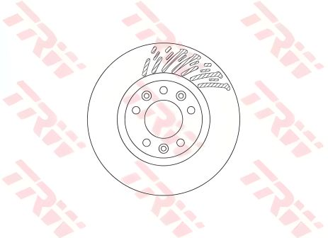 Передній гальмівний диск для OPEL COMBO, PEUGEOT RIFTER, CITROËN BERLINGO, TRW (DF6657) Передній гальмівний диск для OPEL COMBO, PEUGEOT RIFTER, CITROËN BERLINGO, TRW (DF6657)