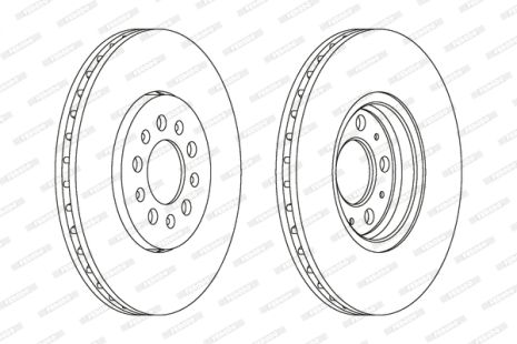 Диск гальмівний VW, SEAT TOLEDO, SKODA FABIA, FERODO (DDF1221)