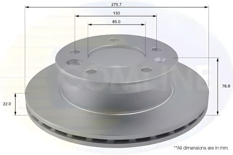 Диск тормозной VW LT, MERCEDES-BENZ SPRINTER, MERCEDES-BENZ VARIO, COMLINE (ADC1610V)