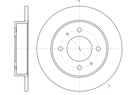 Тормозной диск для HYUNDAI ELANTRA, LANTRA, COUPE, REMSA (662700) Тормозной диск для HYUNDAI ELANTRA, LANTRA, COUPE, REMSA (662700)