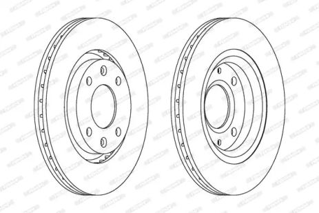 Диск тормозной CITROËN (DF-PSA), OPEL CROSSLAND, DS DS, FERODO (DDF1140)