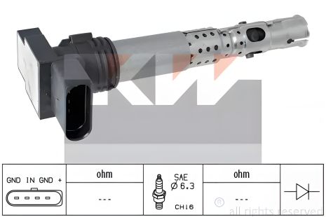 Зажигание катушки для SEAT IBIZA и VW FOX, SKODA FABIA, KW (470431)