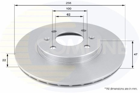 Диск тормозной HYUNDAI i20, KIA RIO, HYUNDAI SOLARIS, COMLINE (ADC1077V)