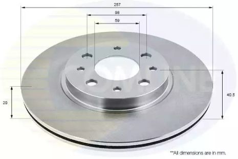 Диск гальмівний FIAT PALIO, ALFA ROMEO, LANCIA DEDRA, COMLINE (ADC1803V)