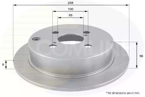 Диск тормозной TOYOTA MATRIX, TOYOTA COROLLA, TOYOTA VIOS, COMLINE (ADC01115)