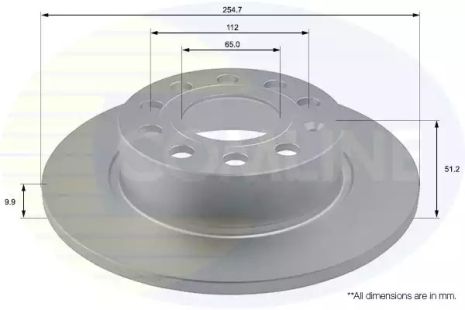 Диск гальмівний VW JETTA, AUDI A3, SEAT LEON, COMLINE (ADC1457)