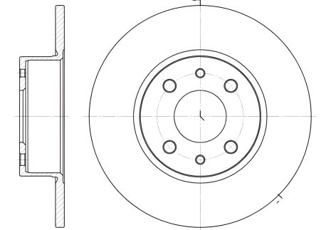 Диск гальмівний REMSA CHRYSLER DELTA, LANCIA DELTA, ALFA ROMEO (615000)