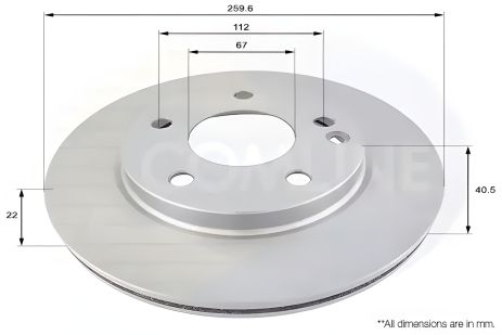 Тормозной диск для MERCEDES-BENZ A-CLASS, COMLINE (ADC1605V)