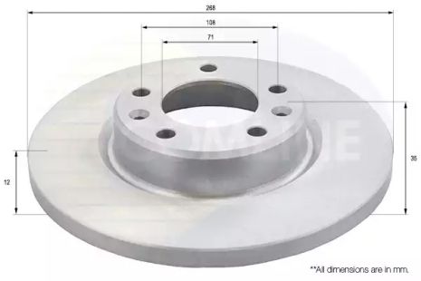 Диск гальмівний DS DS, TOYOTA PROACE, OPEL ASTRA, COMLINE (ADC2723)