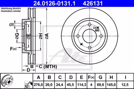 ΠΠΈΡΠΊ ΡΠΎΡΠΌΠΎΠ·Π½ΠΎΠΉ MITSUBISHI LANCER, MITSUBISHI GALANT, ATE (24012601311) ΠΠΈΡΠΊ ΡΠΎΡΠΌΠΎΠ·Π½ΠΎΠΉ MITSUBISHI LANCER, MITSUBISHI GALANT, ATE (24012601311)