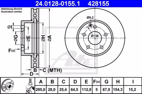 ΠΠΈΡΠΊ Π³Π°Π»ΡΠΌΡΠ²Π½ΠΈΠΉ MERCEDES-BENZ C-CLASS, MERCEDES-BENZ SLK, MERCEDES-BENZ E-CLASS, ATE (24012801551) ΠΠΈΡΠΊ Π³Π°Π»ΡΠΌΡΠ²Π½ΠΈΠΉ MERCEDES-BENZ C-CLASS, MERCEDES-BENZ SLK, MERCEDES-BENZ E-CLASS, ATE (24012801551)