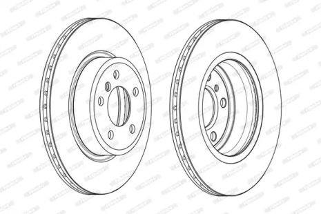 Диск гальмівний BMW 5, FERODO (DDF2039C)