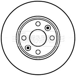 Диск тормозной MERCEDES-BENZ CITAN, DACIA SANDERO, RENAULT KANGOO, BORG & BECK (BBD5226)