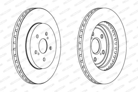 Диск гальмівний TOYOTA HARRIER, LEXUS RX, TOYOTA HIGHLANDER, FERODO (DDF1544)