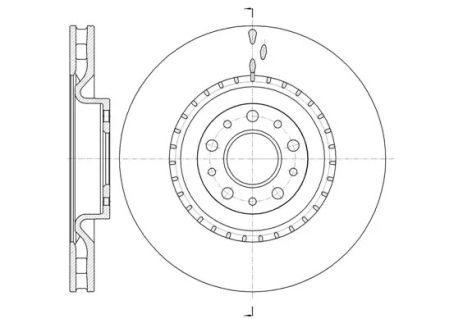 Диск тормозной OPEL COMBO, FIAT DOBLO, FIAT 500L, REMSA (6145810)