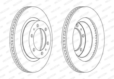 Диск гальмівний TOYOTA HILUX, TOYOTA FORTUNER, FERODO (DDF2606C)