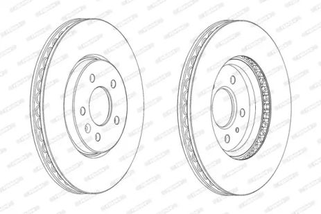 Диск тормозной OPEL ZAFIRA, OPEL ASTRA, OPEL CASCADA, FERODO (DDF2191C1)